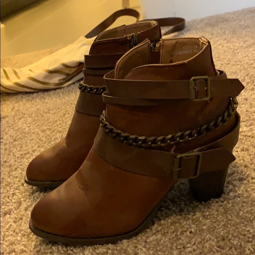 Brown booties only worn a few times!